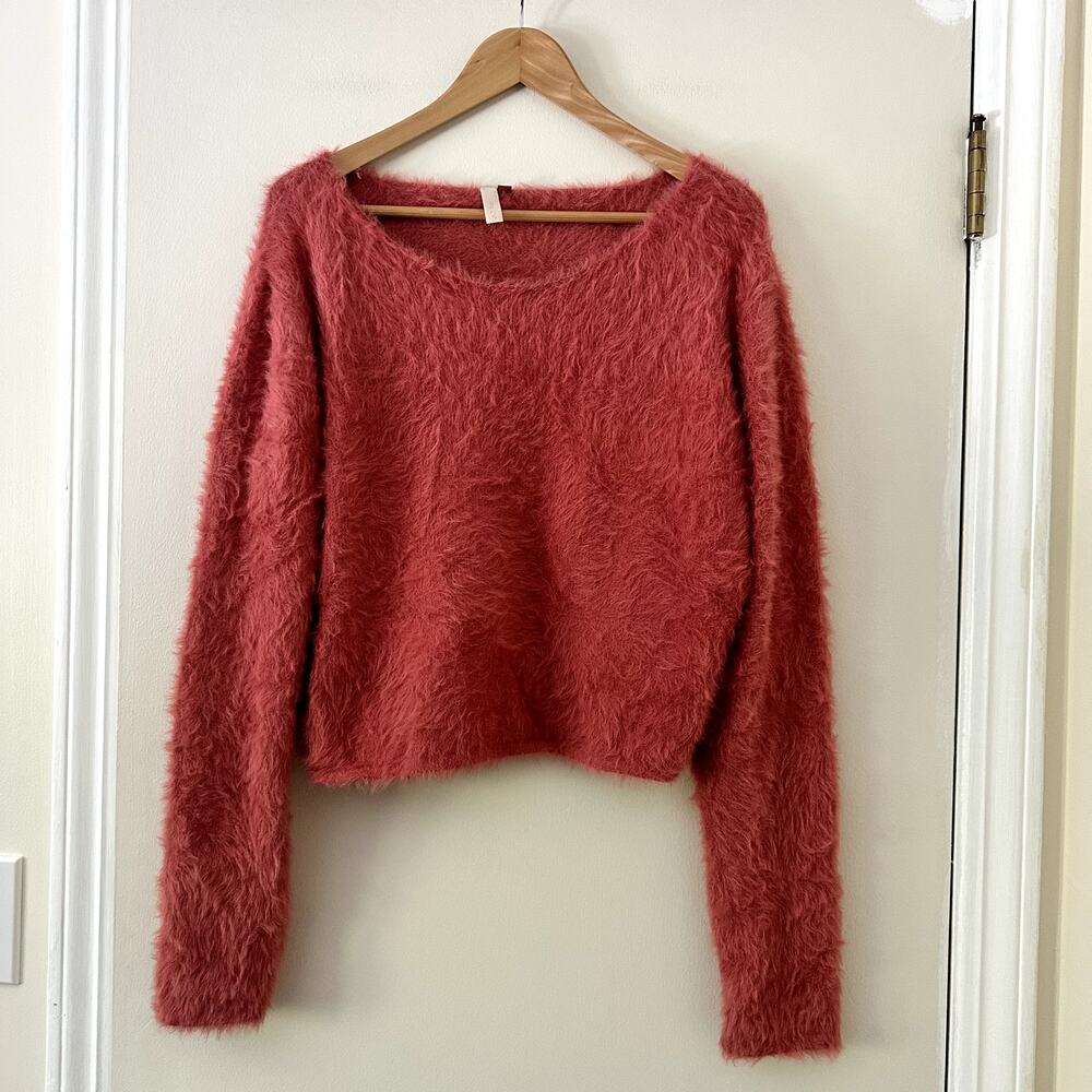 Pilcro Cropped Eyelash Sweater Sz L
